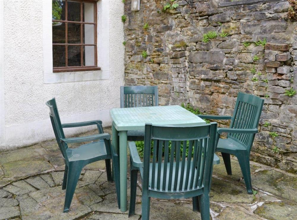 Sitting-out-area at The Corn Mill in Branthwaite, near Cockermouth, Cumbria