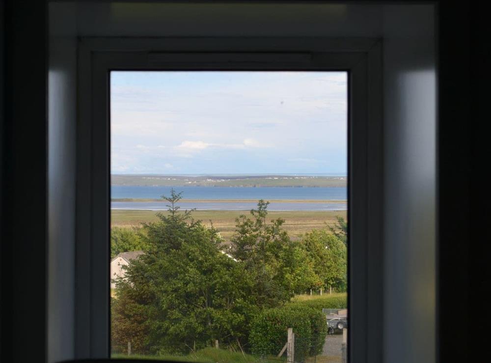 View from kitchen window at The Cottage @47 in Newmarket, Isle of Lewis, Outer Hebrides, Scotland