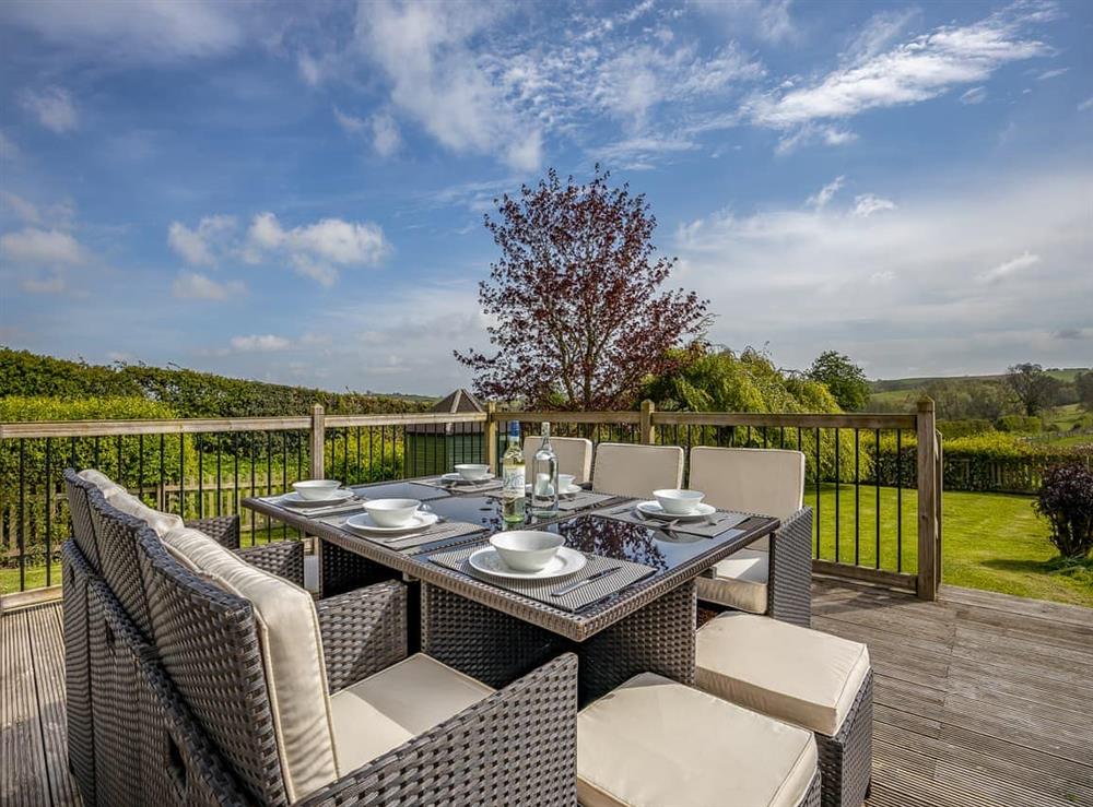 Terrace at The Cottage in Ashby Puerorum, near Horncastle, Lincolnshire