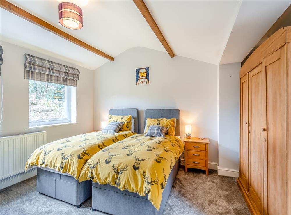 Twin bedroom at The Cottage at Breeze Hill in Carr Bank, near Arnside, Cumbria