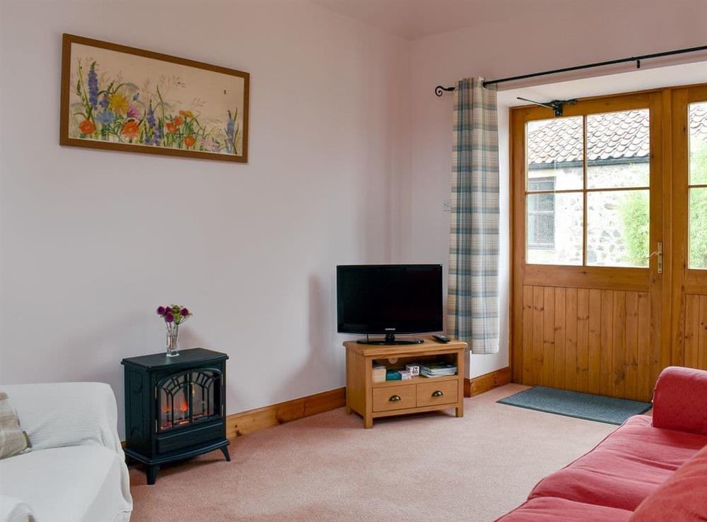 Comfy living area at The Cottage at Cauldcoats in Near Linlithgow, West Lothian
