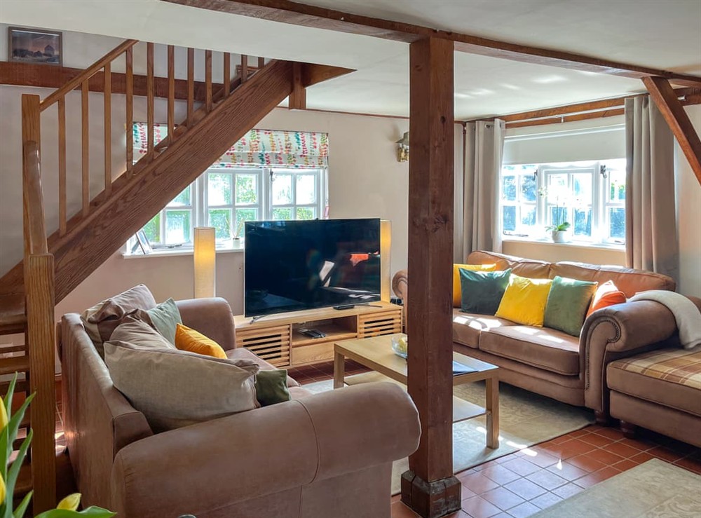 Living area at The Cottage at Eastlands in Bradwell-on-Sea, near Maldon, Essex