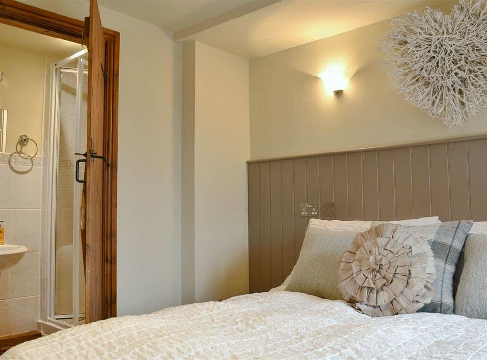 Comfortable double bedroom with en-suite at The Cottage at Wilson House in Barningham, near Richmond, North Yorkshire