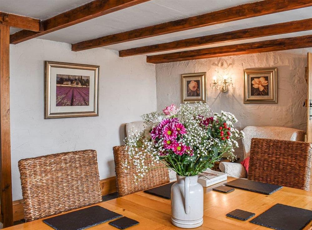 Dining room at The Cottage in Downderry, Cornwall