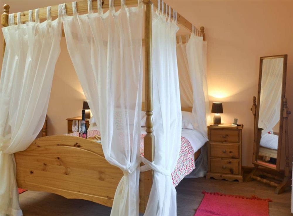 Four Poster bedroom at The Cottage in Glynarthen, Nr Cardigan., Dyfed