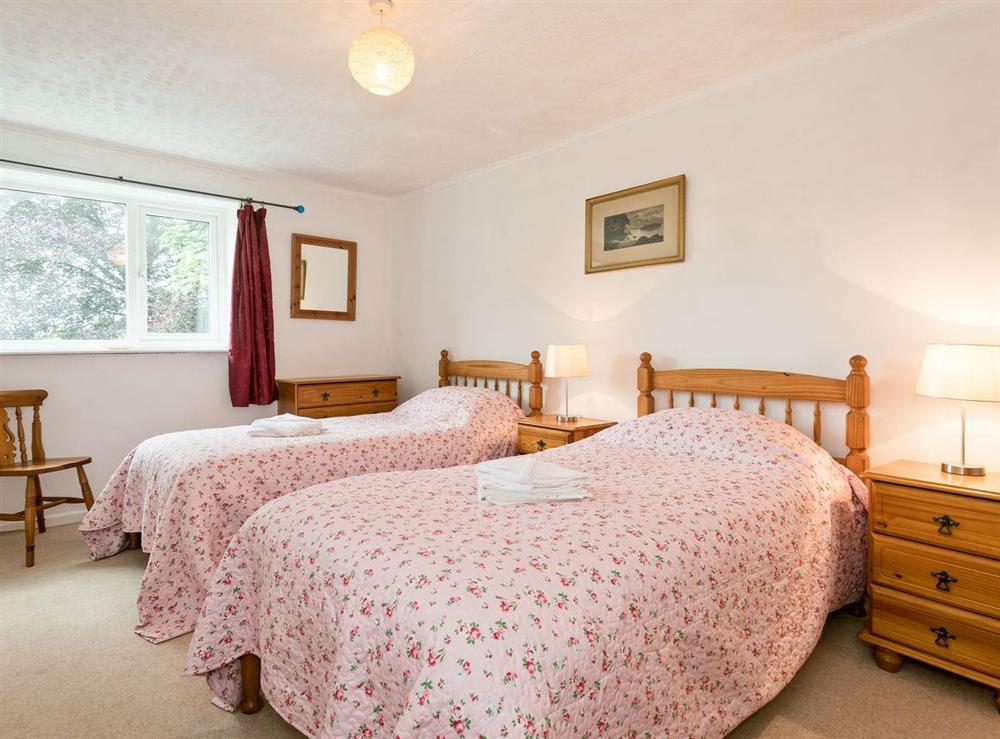 Twin bedroom at The Cottage in Gosforth, near Wast Water, Cumbria