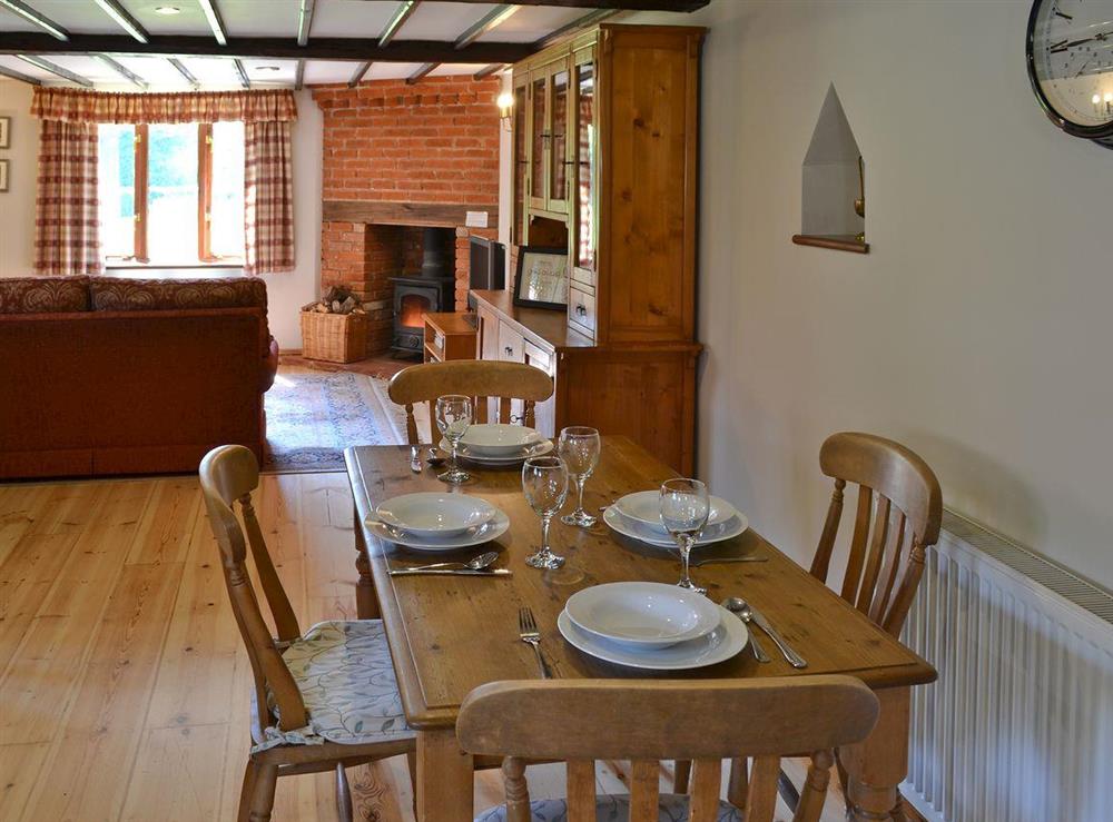 Dining area at The Cottage in Great Ellingham, near Attleborough, Norfolk. , Great Britain
