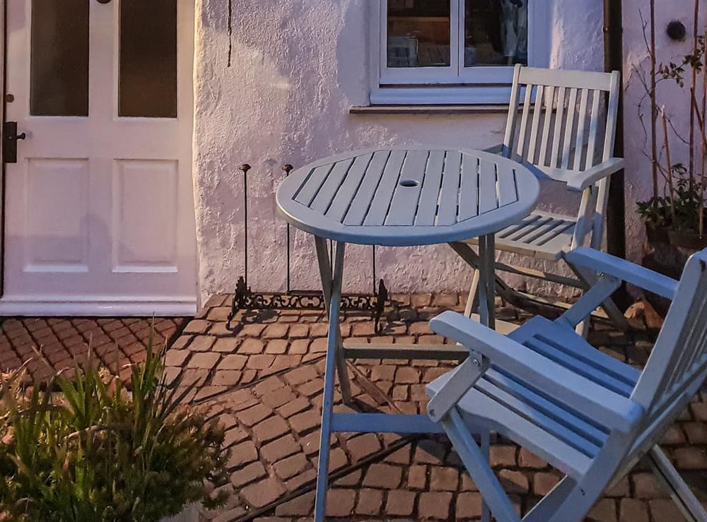 Sitting-out-area at The Cottage in Hartland, Devon