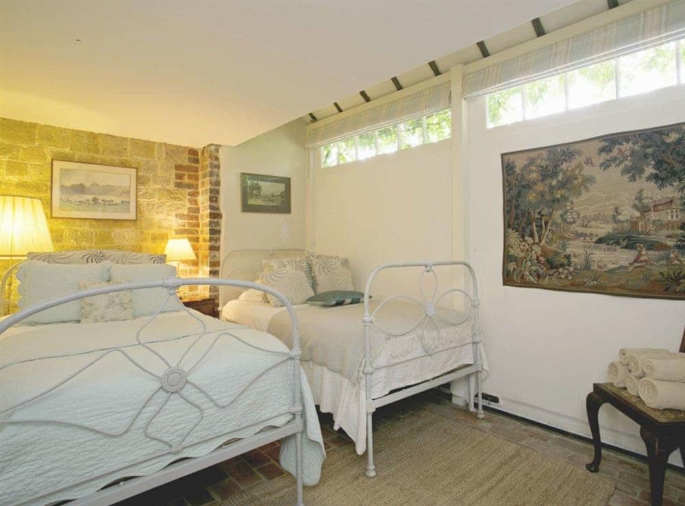 Twin bedroom at The Cottage in Haslemere, Surrey., Great Britain