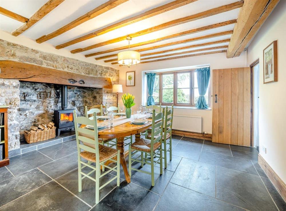 Dining room at The Cottage in Llanfair Dyffryn, near Ruthin, Denbighshire