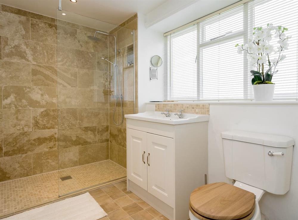 Well presented shower room at The Cottage in Pateley Bridge, near Harrogate, North Yorkshire