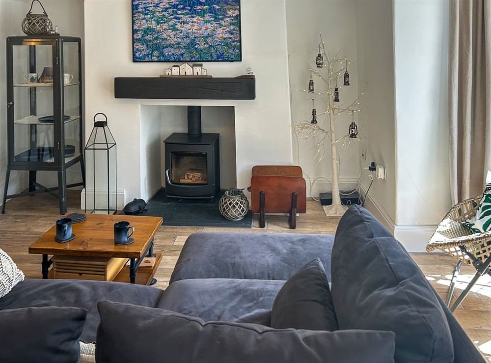 Living area at The Cottage in St Agnes, Cornwall