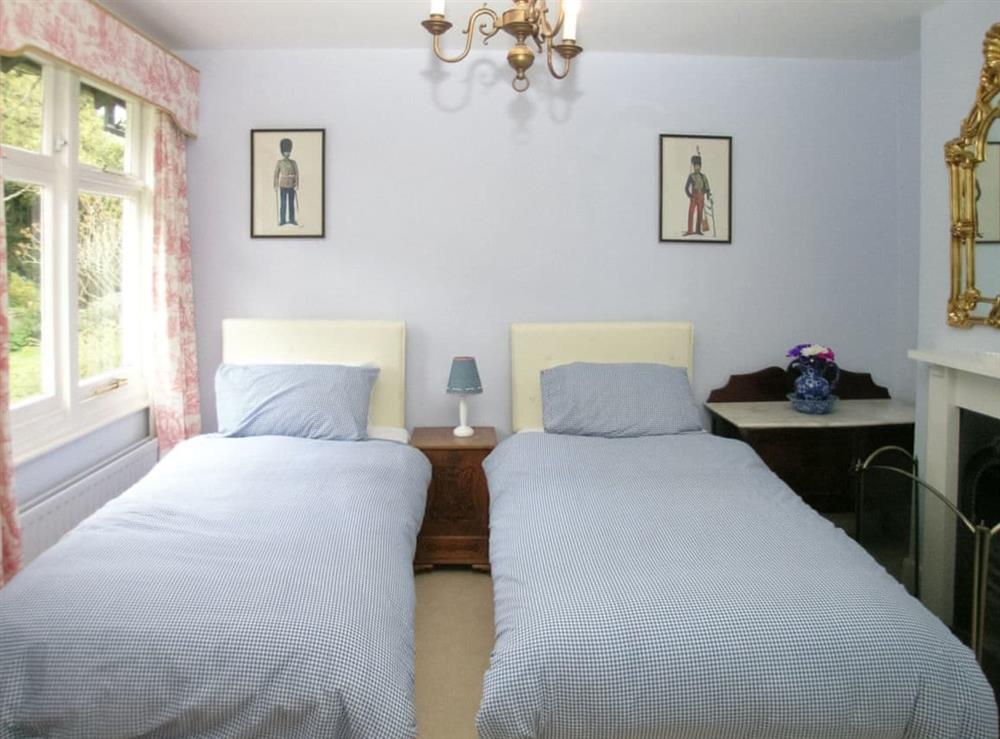 Twin bedroom at The Cottage  in St Margarets Bay, Dover., Kent