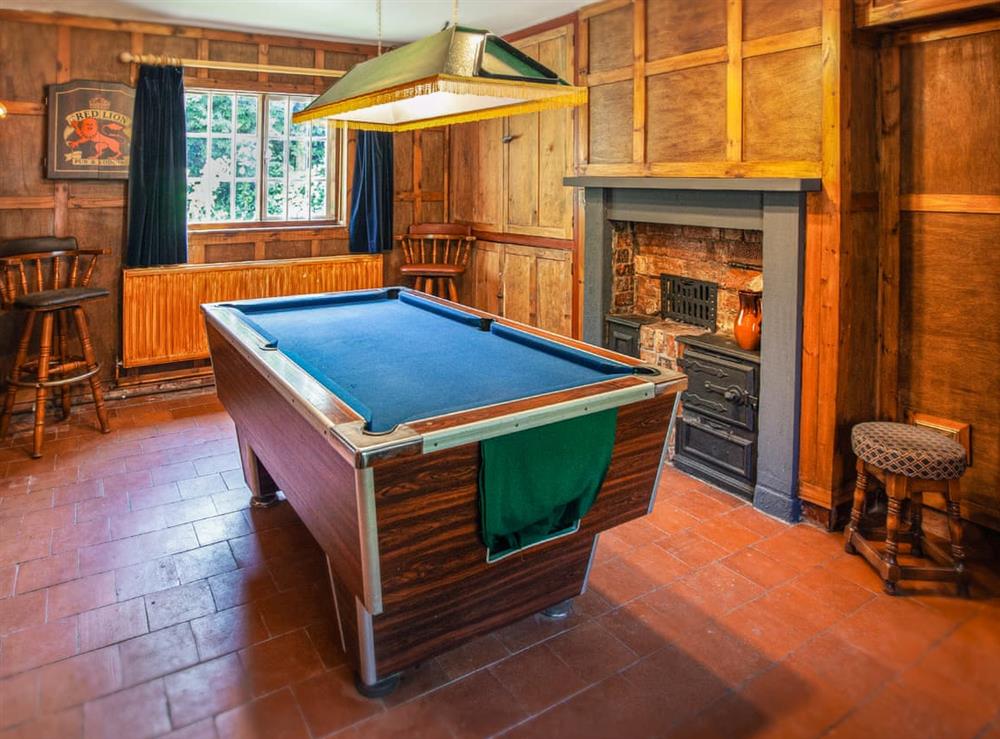 Games room at The Cottage in Stockton, Worcestershire