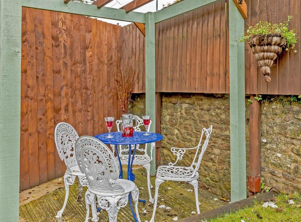 Patio area at The Cottage in Wells, Somerset
