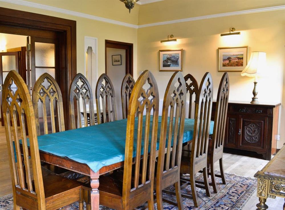 Dining room at The Court in Wern-y-Wylan, Anglesey, Gwynedd