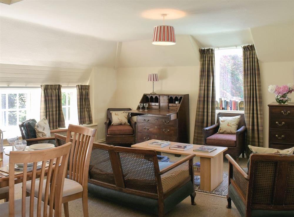 Delightful open plan living space at The Courtyard Suite in Pitscandly, near Forfar, Angus