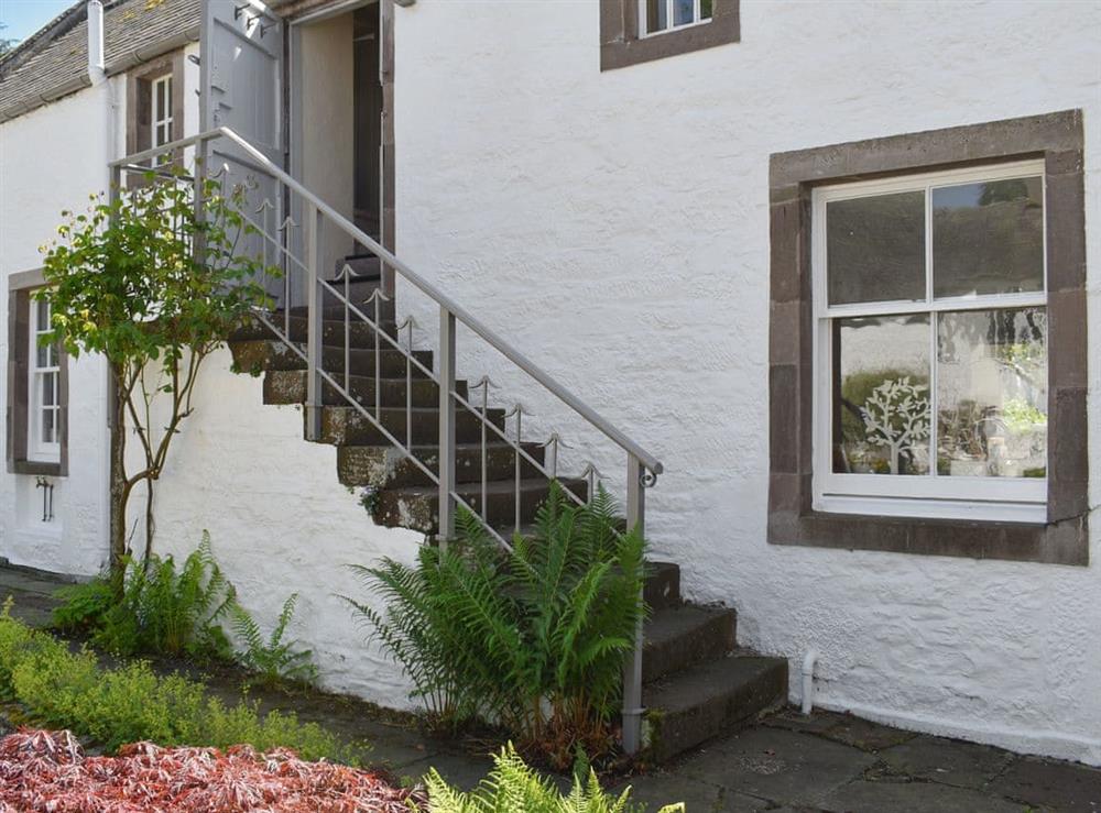 Stairs to property at The Courtyard Suite in Pitscandly, near Forfar, Angus
