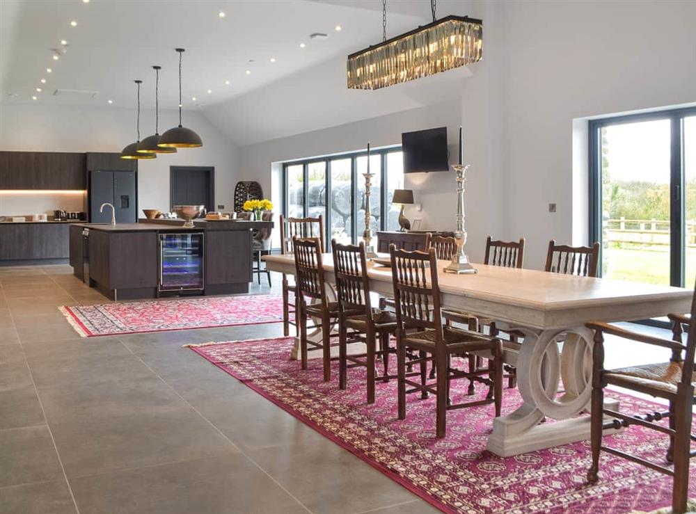 Open plan living space at The Courtyard in Tanygroes, near Llangrannog, Dyfed