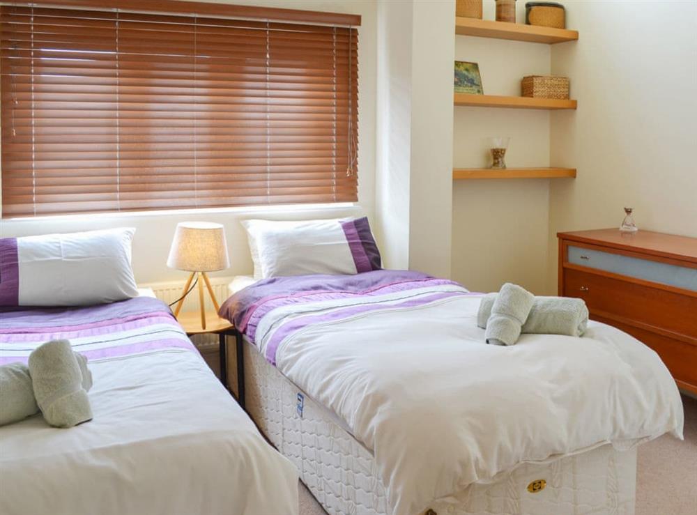 Twin bedroom at The Courtyard in Tehidy Park, Nr Camborne., Cornwall