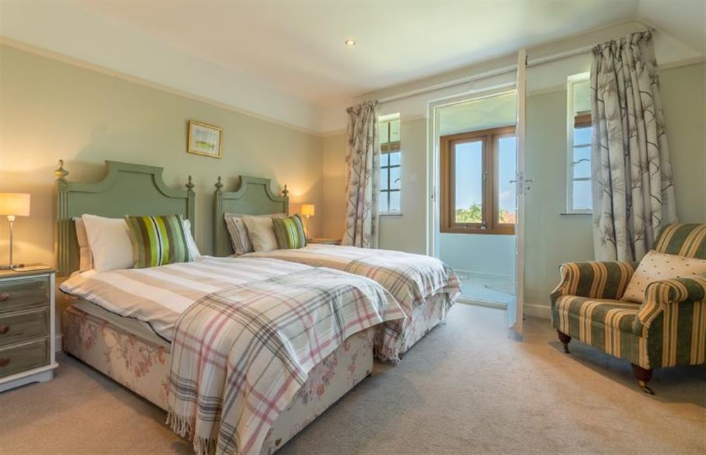 Bedroom two, twin room with access to the balcony at The Cove, Old Hunstanton