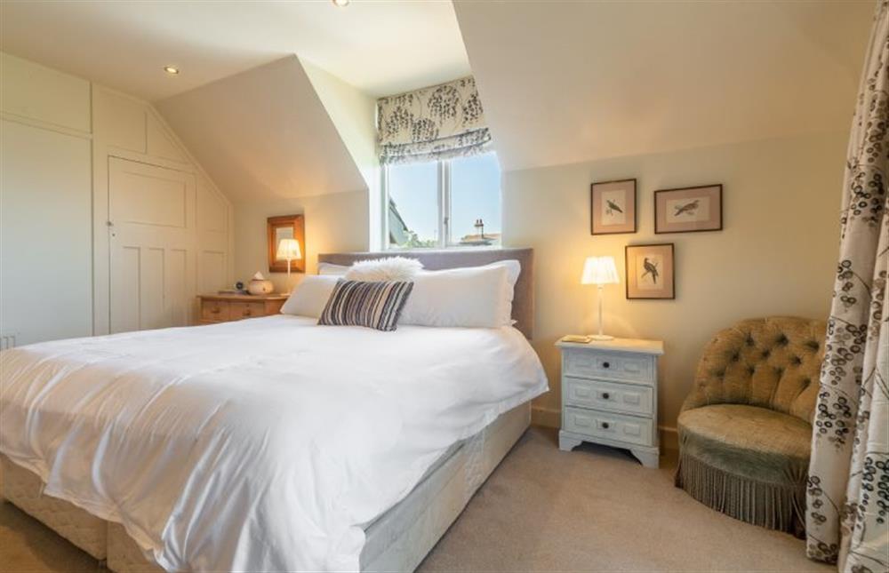 The Master bedroom has super king-size bed at The Cove, Old Hunstanton