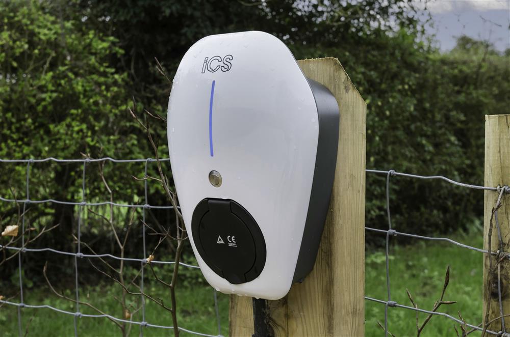 Electric vehicle charging point for guests to use