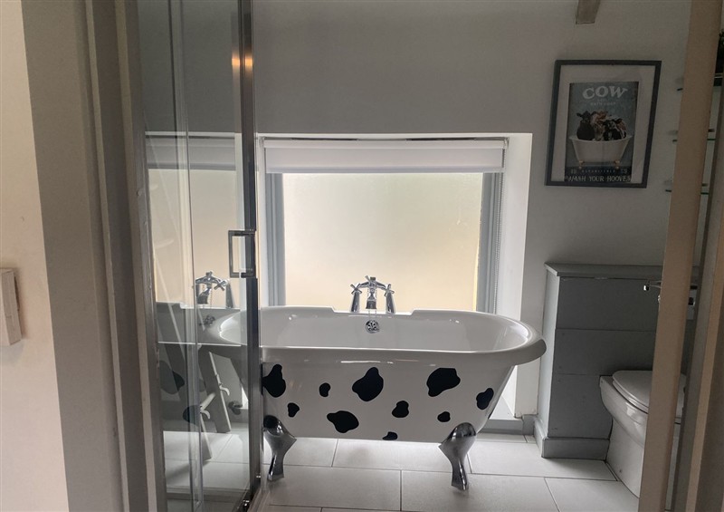 This is the bathroom at The Cow Shed, Bishopswood