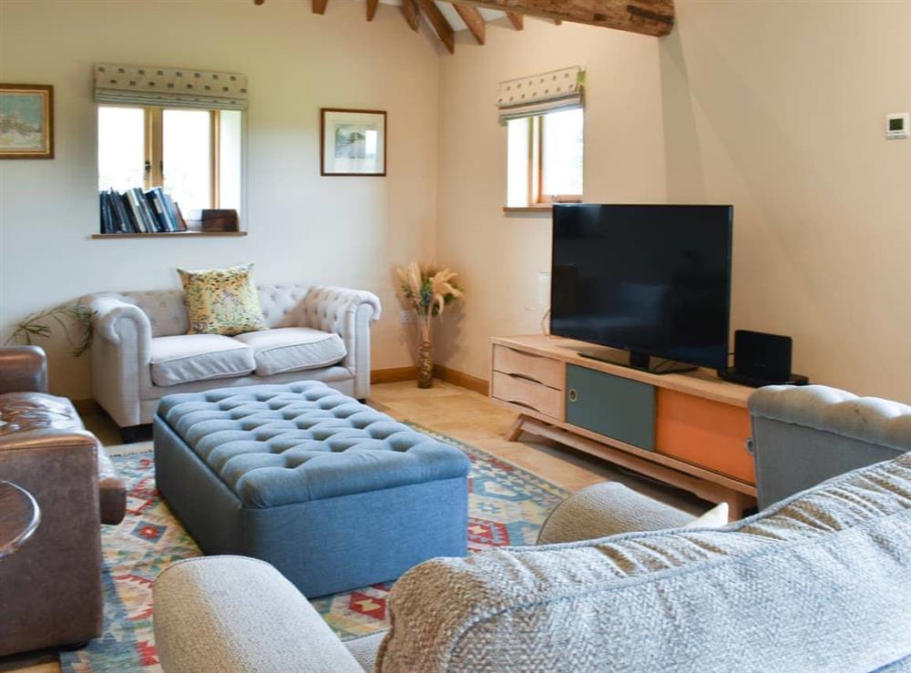 Living room at The Cow Shed in Little Common, near Bexhill-on-Sea, East Sussex