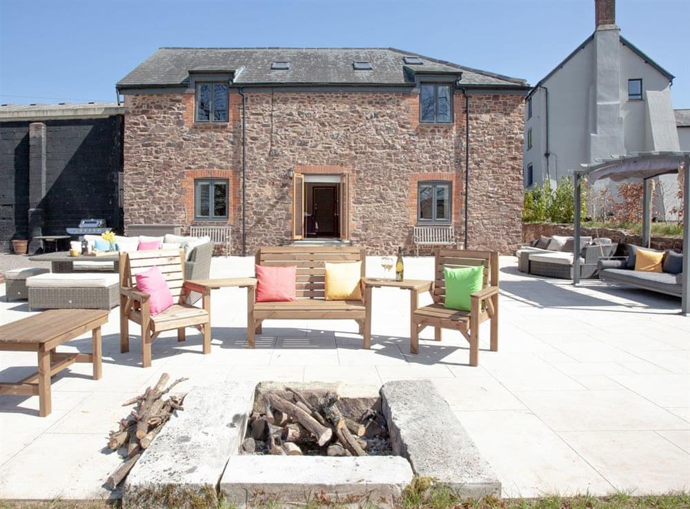 Outdoor area at The Cow Shed in Tiverton, Devon