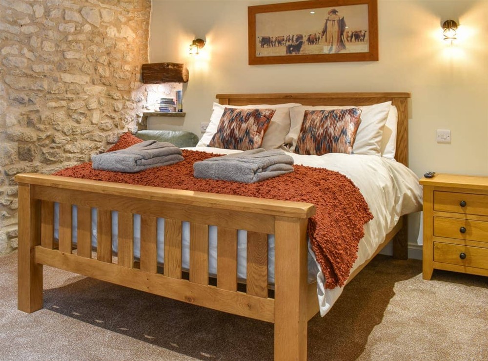 Double bedroom at The Cowshed in Earl Sterndale, near Buxton, Derbyshire