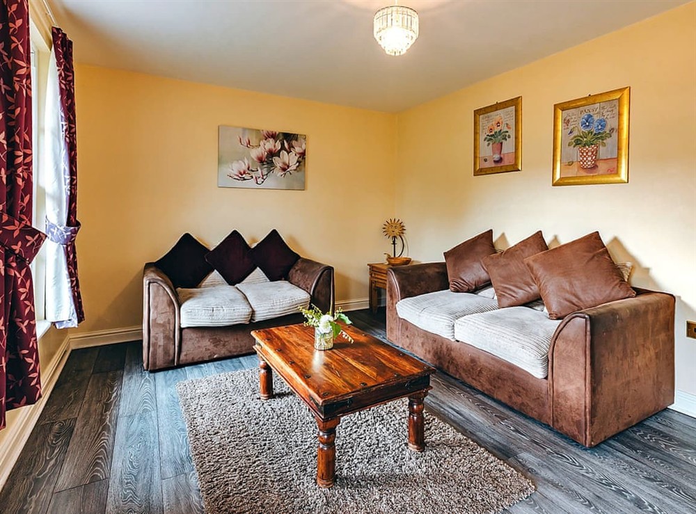 Living area at The Cowshed Netley Hall in Church Stretton, Shropshire