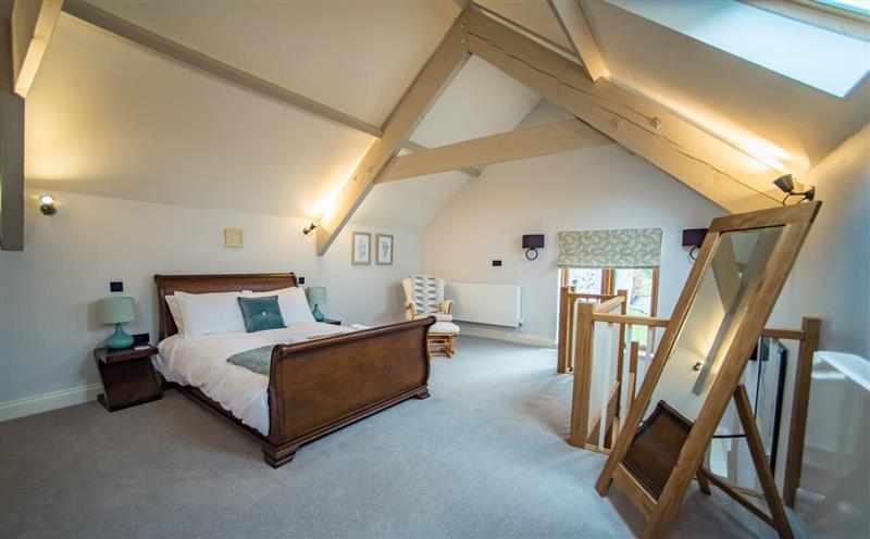 This is the bedroom at The Cowshed, Nr Watchet