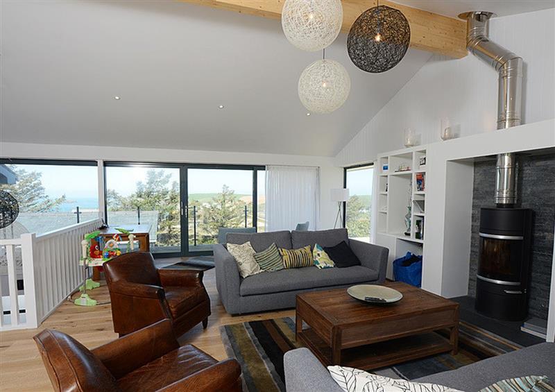 Relax in the living area at The Crest, Polzeath