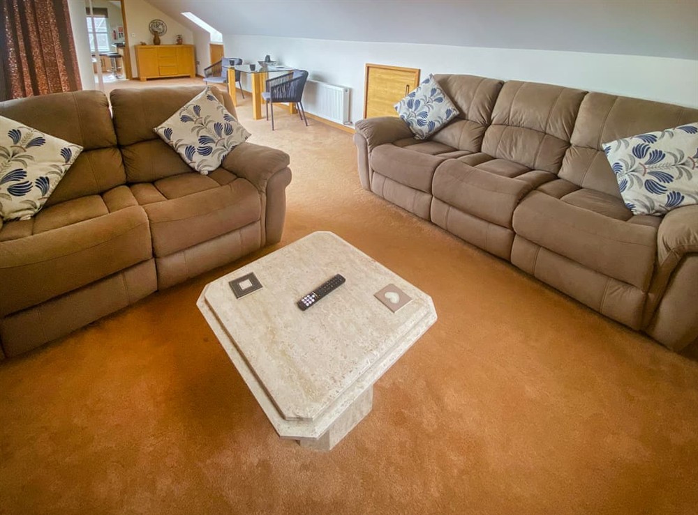 Living area at The Crows Nest in Flushing, near Falmouth, Cornwall