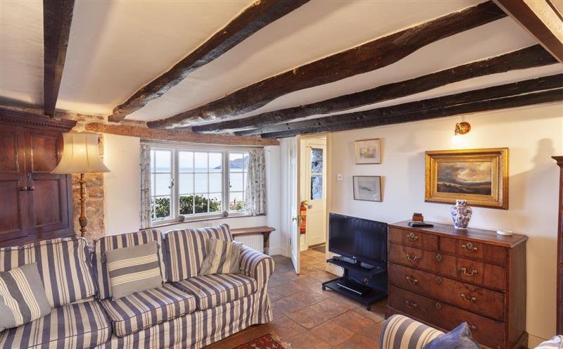 Relax in the living area at The Crows Nest, Porlock Weir