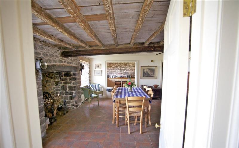 The living area at The Crows Nest, Porlock Weir