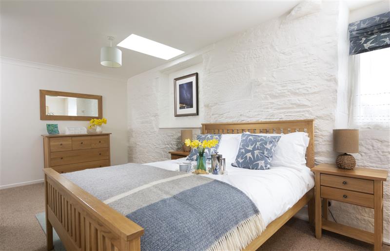 This is a bedroom at The Customs House Loft, Cornwall