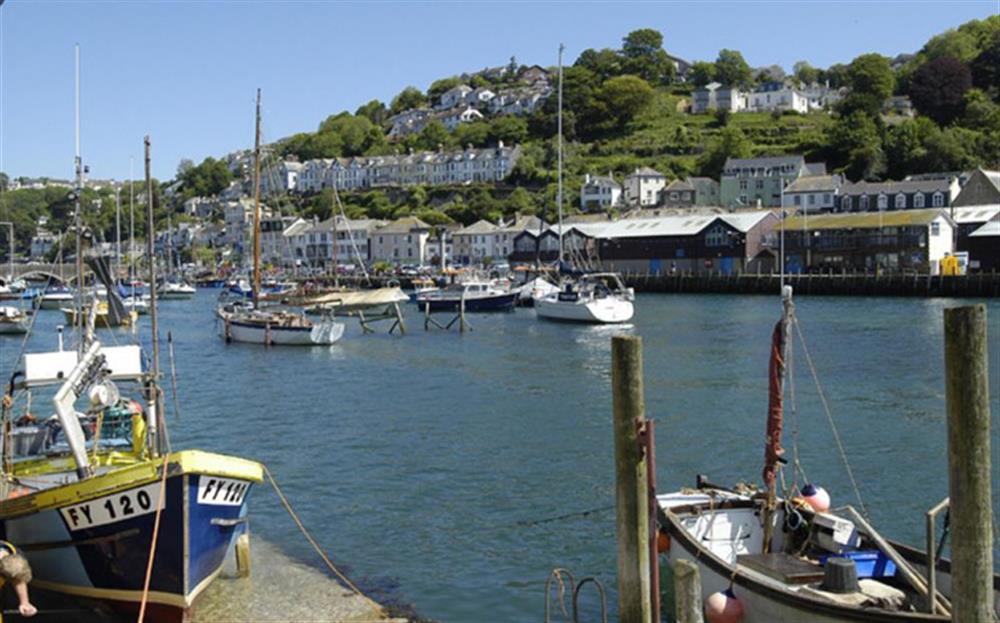 The busy harbour at Looe at The Cutch in Looe