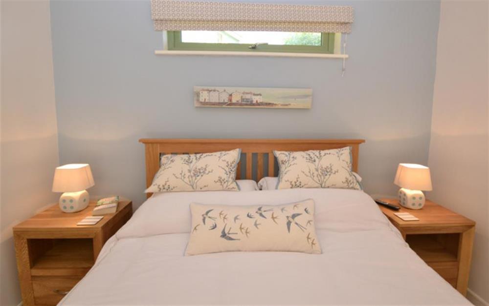 The comfortable airy bedroom at The Cutch in Looe