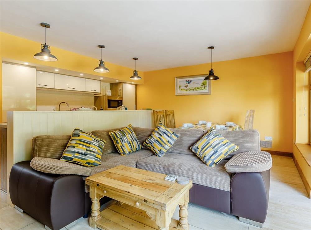Open plan living space at The Cwtch in Treadam, near Abergavenny, Gwent