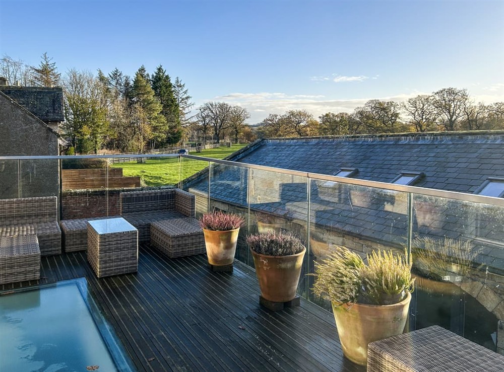 Sitting-out-area at The Dairy & Annex in Brinkburn Priory, Northumberland