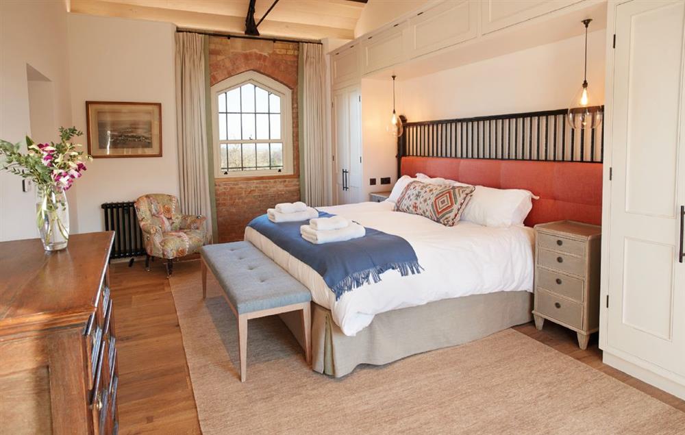 Exeter Wing: Bedroom one with 6' super king size bed at The Dairy at Burghley, Near Stamford