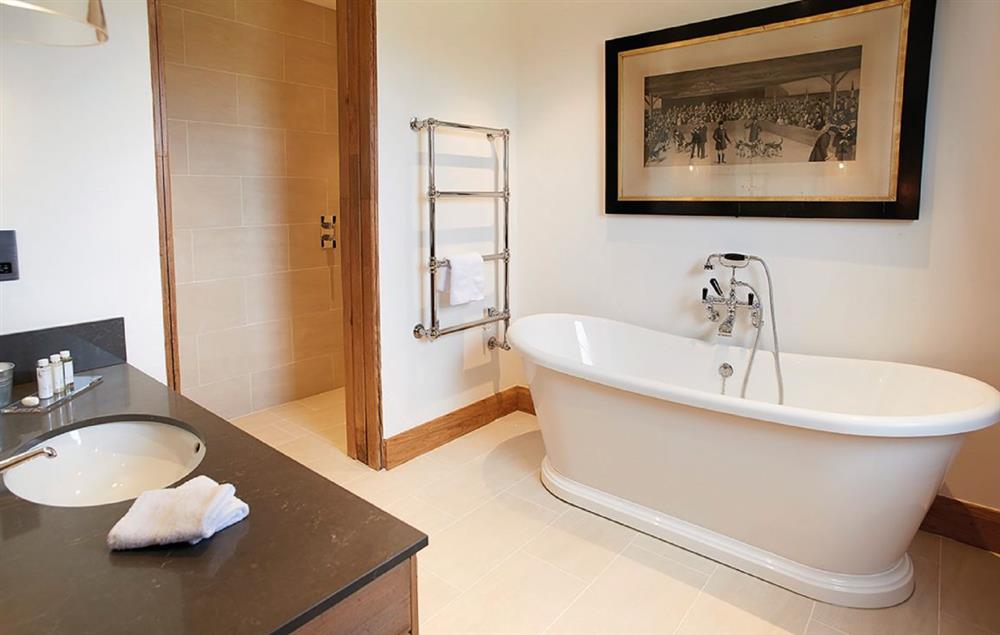 Exeter Wing: Bedroom three has an en-suite bathroom with separate walk in shower at The Dairy at Burghley, Near Stamford