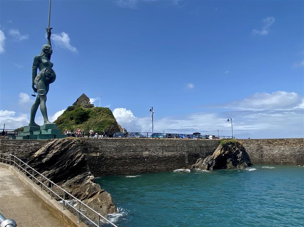 The statue of Verity standing proud over Ilfracombe Harbour at The Dairy, Braunton 