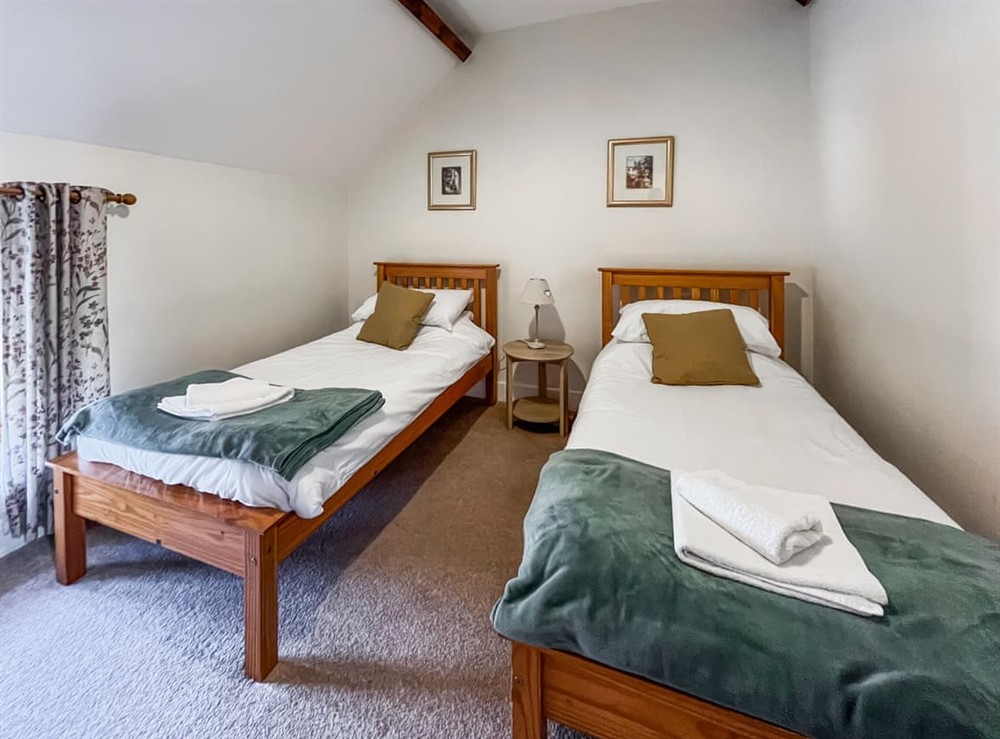 Twin bedroom at The Dairy in Corwen, Denbighshire