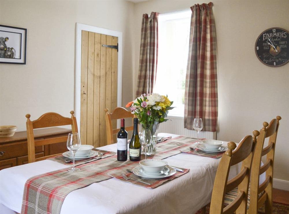 Spacious dining room at The Dairy House in Newton Stewart, near Wigtown, Wigtownshire