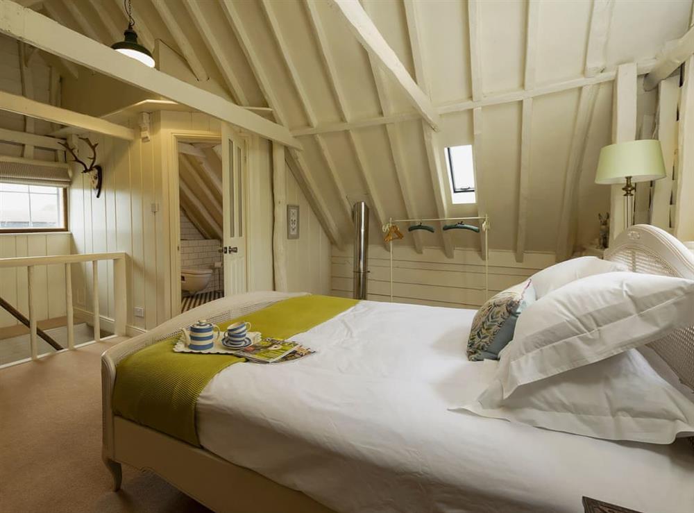 Relaxing bedroom with super kingsize bed and en-suite (photo 2) at The Dairy in Ubbeston, near Halesworth, Suffolk, England