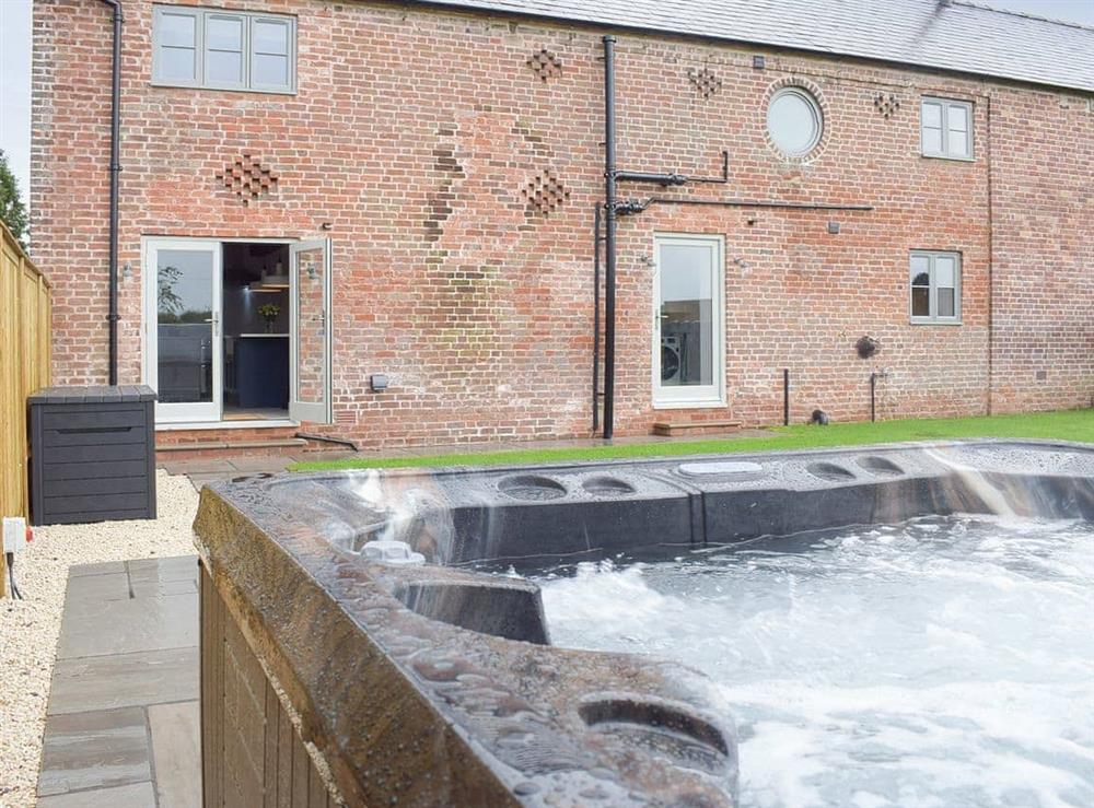 Hot tub at The Dairy in Whitchurch, Shropshire