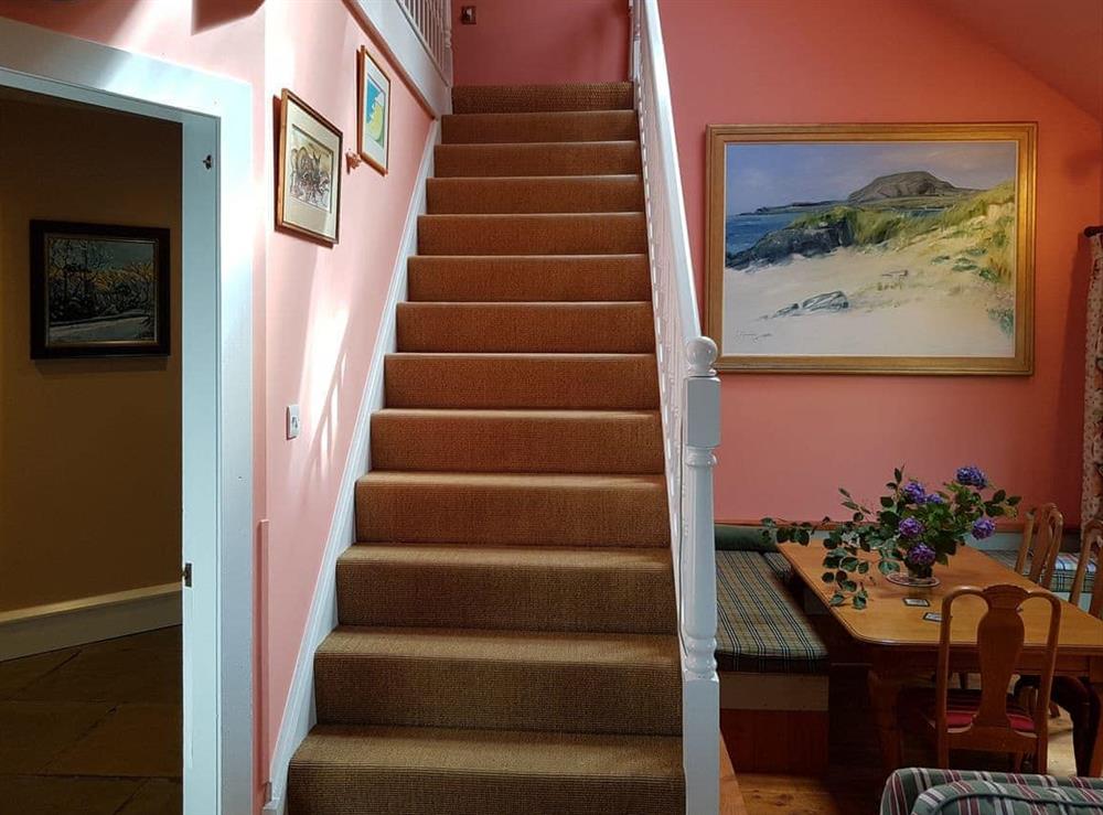 Stairs at The Dancing Fox in Craobh Haven, near Oban, Argyll